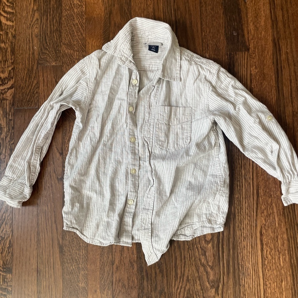 Gap kids boys striped button down shirt